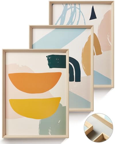 12x16IN Framed Boho Wall Art for Bedroom Set of 3 - color: Framed Boho, size: 16"L x 12"W