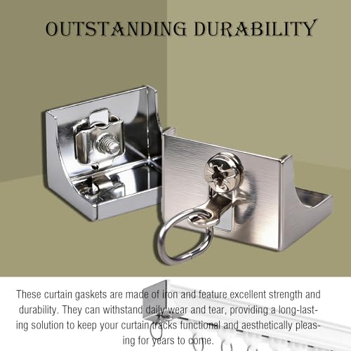Curtain Track End Caps Quiet Curtain Rail Stop Replacement Accessories for Ceiling Track & Window Hanging Rod 8 Pack