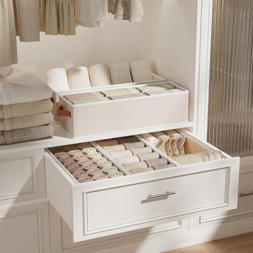 Storage Bins with Double Handles,Beige Baskets,15x6x5 In,5-Pack - color: Beige, size: 5-Pack