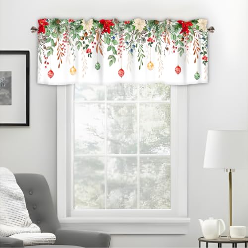 Christmas Curtains Valances for Windows 1 Panel, 42x12 Inch - color: Lst-sd01699, size: 42"W x 12"L (Pack of 1)