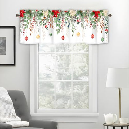 Christmas Curtains Valances for Windows 1 Panel, 42x12 Inch - color: Lst-sd01699, size: 42"W x 12"L (Pack of 1)