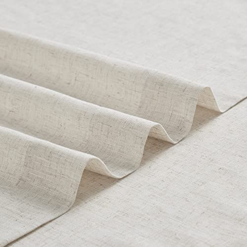 Vision Home Natural Linen Pinch Pleated Tier Curtains 30 inch - color: Natural/Pinch, size: 25"W x 30"L (Pack of 2)