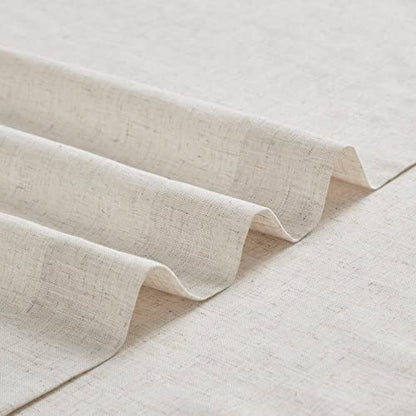 Vision Home Natural Linen Pinch Pleated Tier Curtains 36 inch - color: Natural/Pinch, size: 25"W x 36"L (Pack of 2)