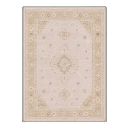 GENIMO 8X10 Area Rug for Living Room, Boho Medallion Non Slip Washable Thin - color: Cream Beige, size: 8' x 10' (Rectangular)