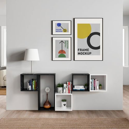 Kaboon Cube Floating Shelves Set2, Display Shelves Wall Mount 7.75" D x 12.5" W x 12.5" H(Cloud Atlas, Square 2 Cubes) - color: Cloud Atlas, size: Square-Set2