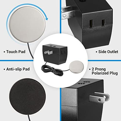 DEWENWILS Touch Dimmer Switch, Touch Pad Control, 3 Levels of Dimming Black - color: Black, size: 1 Pack