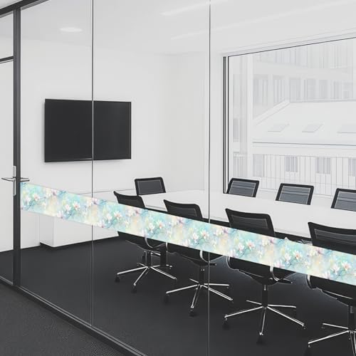 HOMETITUTE Peel and Stick Wallpaper Border 4x196in Pastel Floral Pattern - color: Light blue flowers