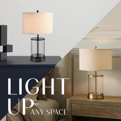 O’Bright Luma - Battery Powered Table Lamp (Brushed Nickel, 19.5-inch) - color: Brushed Nickel, size: 19.5-inch