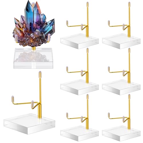 Kigley 8Pcs Display Stand Crystal Holder, Gold, 2 x 2 x 3.5 Inch - color: Gold, size: 2 x 2 x 3.5 Inch