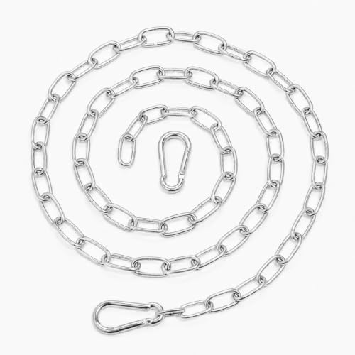 5 Feet SUS304 Stainless Steel Chain, Hanging Chains Link Light Duty Chain - color: Silver, size: No Chain Links-5 Feet