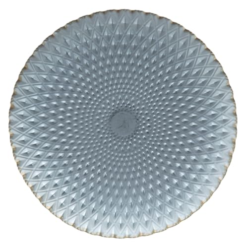 Novbvia Metal Flower Wall Sculpture Decor, 9.8'' Grey Round Embossed Art - color: C-Grey