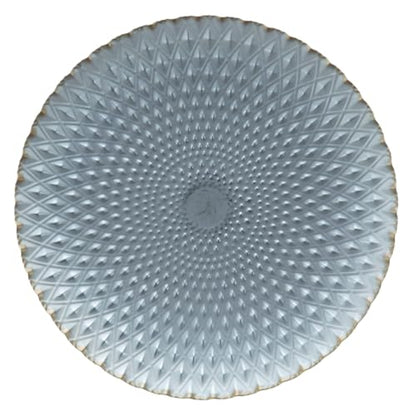 Novbvia Metal Flower Wall Sculpture Decor, 9.8'' Grey Round Embossed Art - color: C-Grey