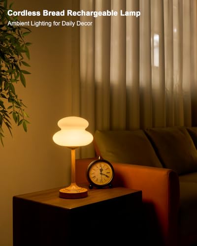 UMEXUS 13" Modern Small Cordless Table Lamp, Rechargeable Battery Operated