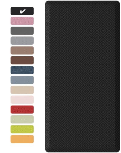Ophanie Anti Fatigue Cushioned Mat, 3/4 inch, 20x48 Anti Fatigue Cushioned Mat,Kitchen Rugs,Waterproof,Comfort Ergonomic Standing Mat for Office,Home,Sink with 99+ Pairs of Anti-Slip Bottom Ridges - color: Black, size: 20"L x 48"W x 0.8"Th