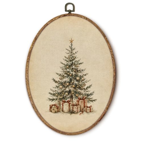 Yorhifa Vintage Christmas Tree Framed Wall Art 8.5x11.5in - color: Christmas Tree