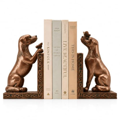 Dog Decorative Bookend for Shelves - Dog Book Ends