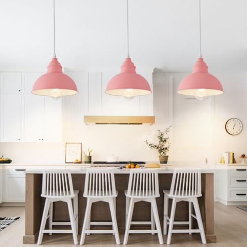 Plug in Pendant Light, 15FT Hanging Lights, On/Off Switch - color: Pink