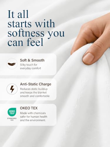 Utopia Bedding Ultra Soft Fleece Bed Blanket Throw Size White (50x60 Inch) - color: White, size: Throw (50x60 Inch)