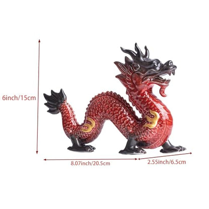 Feng Shui Ceramic Dragon Figurine