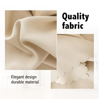 indistar Home Blackout Curtains Double Layer Solid Sheer Grommet Top Window Curtain Panel Pair, 35Wx63L,Cream - color: Cream, size: 35"W x 63"L (Pack of 2)