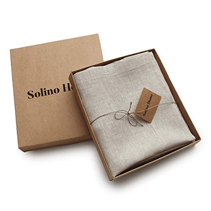 Solino Home 100% Pure Linen Soft Sheer Curtain Natural, 52 x 84 in, 1 Panel - color: Light Natural, size: 52"W x 84"L (1-Panel)
