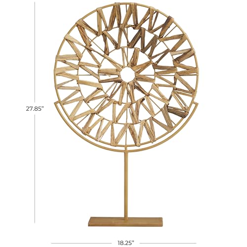 Deco 79 Seagrass Abstract Handmade Decorative Sculpture Home Decor Statue, Accent Figurine 18" x 4" x 28", Brown - size: LARGE SIZE