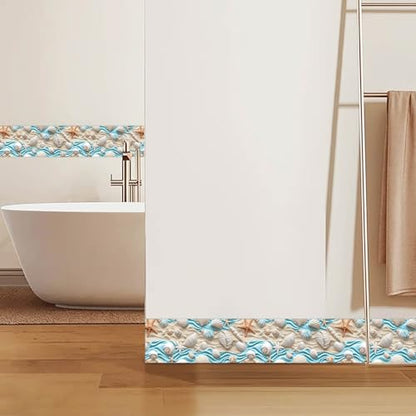 IVN Wallpaper Border Peel and Stick Wall Seashells Sand 4x196 Inch - color: Seashells Sand