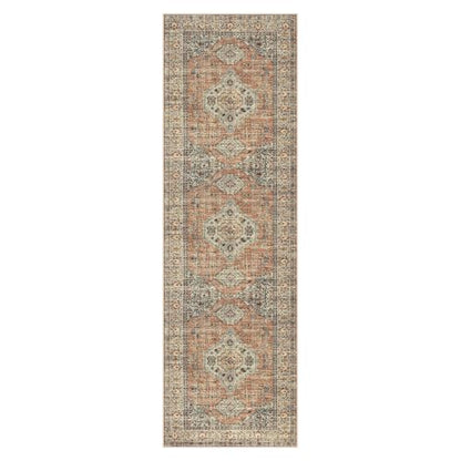 Lahome Oriental Hallway Runner Rug, 2.5x8 Kitchen Runner Non Slip - color: Terracotta, size: 2.5' x 8' (Runner)