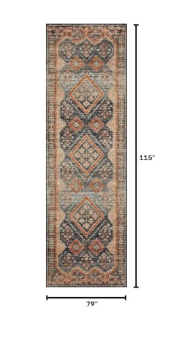 Loloi Jocelyn Navy/Multi 6'-7" x 9'-7" Area Rug - color: Navy / Multi, size: 6'7" x 9'7" (Rectangular)