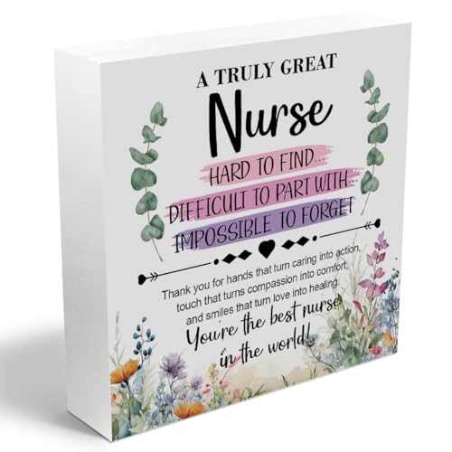 Nurse Gifts Wooden Box Sign Wall Decor Wooden Plaque Sign Nurse Gift - color: Nurse Gifts