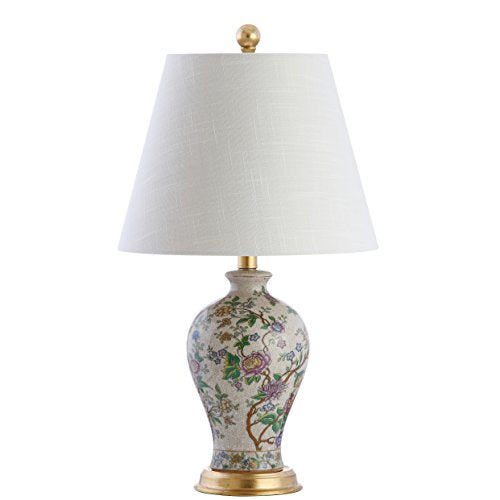 JONATHAN Y Grace 24" French Country Floral Urn Ceramic Lamp, Multi-Colored - color: Multicolor