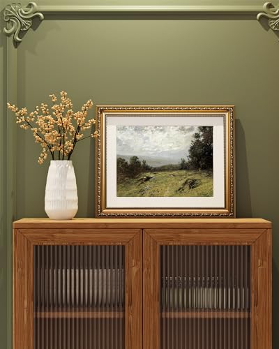 ARPEOTCY Vintage Gold Framed Wall Art Decor, 13x16 inch Hillside Country Landscape Paintings, Victorian Farmhouse Wall Decor for Living Room Bedroom, Canvas Prints Antique Pictures Frame - color: Hillside, size: 16"L x 13"W