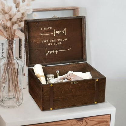AW BRIDAL Large Mr and Mrs Wedding Keepsake Memory Box, Bridal Shower Gifts - color: Large Mr & Mrs