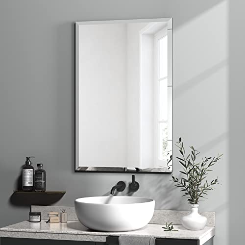 KOHROS 18x24 Frameless Rectangular Bathroom Vanity Mirror - color: Rectangular, size: 18"L x 24"W