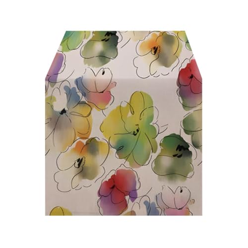OYIMUA Colorful Flowers Spring Table Runner, Seasonal Summer Floral Runner for Kitchen Dining Table Holiday Home Party Decor 13x90 Inches - color: Flowers-b, size: 13" x 90", Table Runner