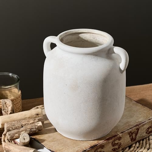 Vanselia Ceramic Flower Vase Home Table Decor Living Room Farmhouse 7.6 in - color: 7.6" Rustic