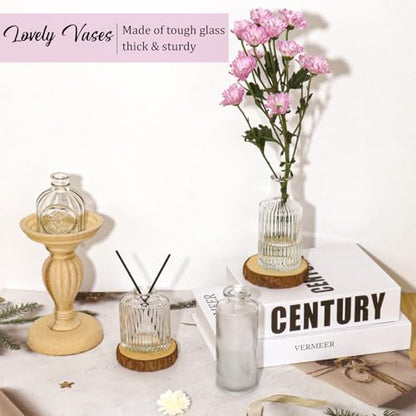 Set of 36 Glass Bud Vases Small Flower Vases for Centerpieces - color: Clear
