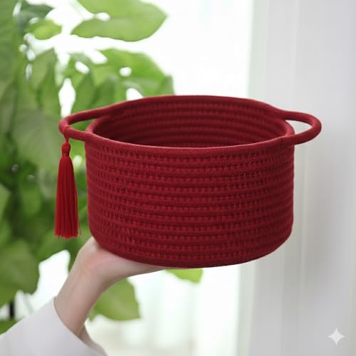 Small Gift Basket Empty to Fill with Cellophane Bag & Ribbon, Red - color: Red, size: 1 Pack