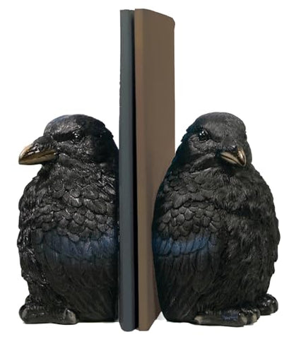 Streamline Imagined Raven Bookends Decor for Home