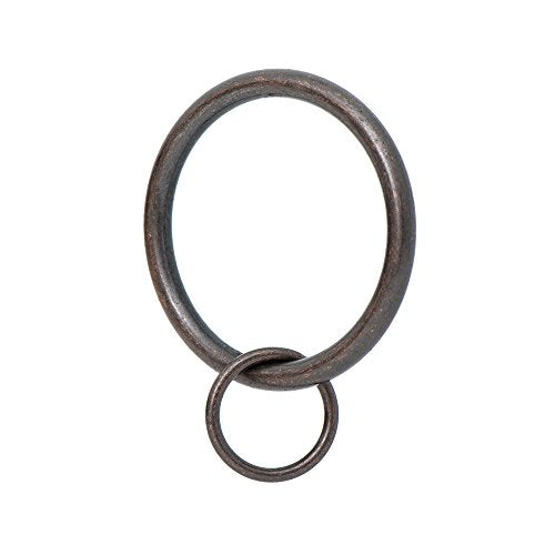 Ivilon Drapery Eyelet Curtain Rings - 1.7" Ring Loop for Hook Pins, Set of 14 - Oil Rubbed Bronze (ORB) - color: Oil Rubbed Bronze, size: Set of 14 (1.7")