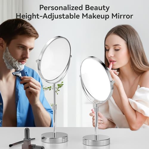Nicesail Adjustable Tabletop Makeup Mirror Magnified Vanity Chrome 7X - color: Chrome Finish-7x