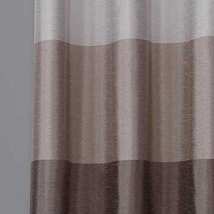 Exclusive Home Chateau Striped Faux Silk Grommet Top Curtain Panel Pair, 54"x84", Taupe (Pack of 6) - color: Taupe, size: 54"W x 84"L (Pack of 12)
