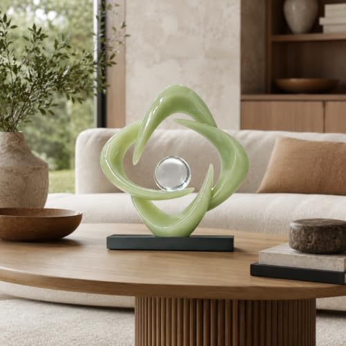 AWNR Modern Sculptures Living Room Shelf Decor Home Décor Accents - color: Green-a