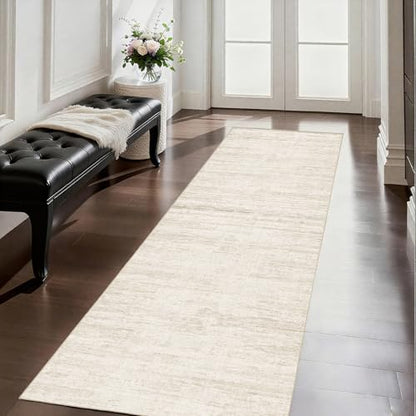 Hallway Runner Rug 3x6 - Washable Kitchen Rugs Non Slip，Stain Resistant Entryway Rug Runner Abstract Soft Runners for Hallways，Dining Living Room Bedroom - color: Beige, size: 3' x 6' (Runner)