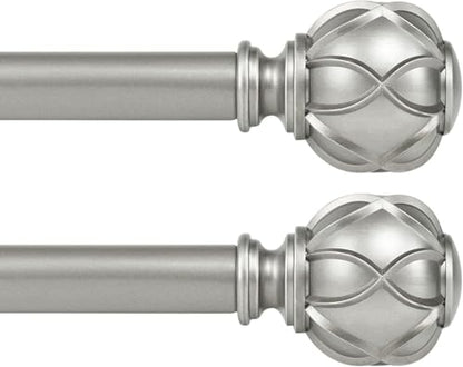 KAMANINA 2 Pack Curtain Rods for Windows 48 to 84 Inch, Antique Silver - color: Antique Silver, size: 48-84"(2Pack)