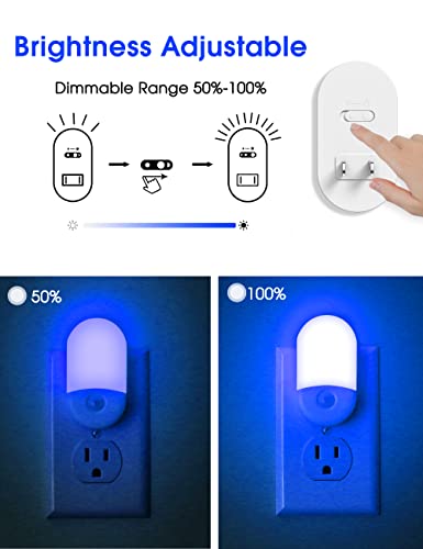 L LOHAS LED Blue Night Light, Night Lights Plug into Wall[2 Pack], 0.6W LED - color: Blue, size: 2 Count (Pack of 1)