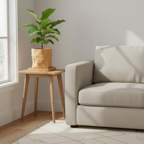 Nihow 6 Inch Ceramic Plant Pot with Drainage & Square Saucer, Terracotta - color: Terracota, size: 6 Inch