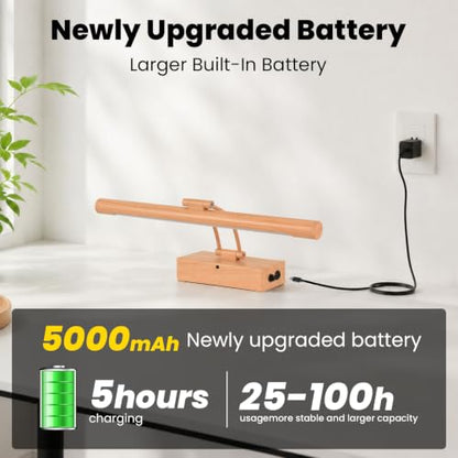 Battery Operated Picture Light for Wall,Wood Finish 15.7-Inch - color: Wood Finish, size: 15.7 Inch