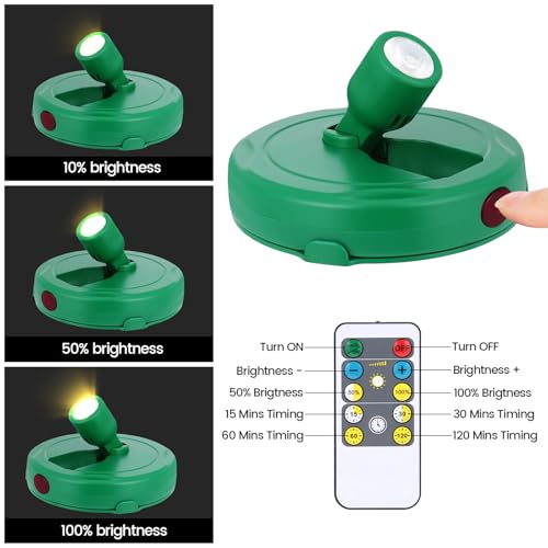 LED Spotlight Battery Powered, Wireless Picture Light with Remote - color: Green