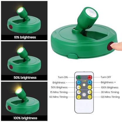 LED Spotlight Battery Powered, Wireless Picture Light with Remote - color: Green